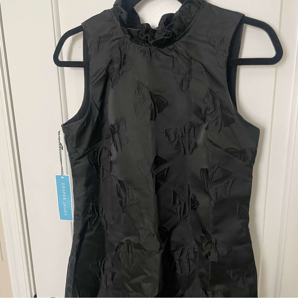 NEW Draper James Black Bow Jacquard Dress - Picture 13 of 16